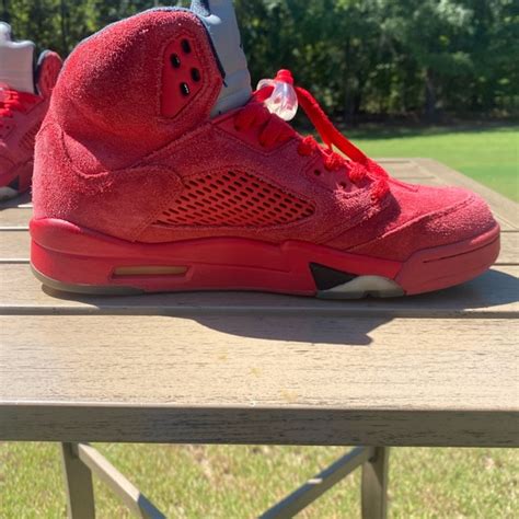 Jordan Shoes Jordan 5s Red Suede Poshmark