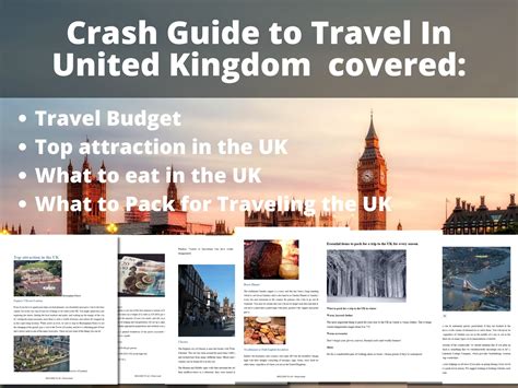 UK Travel Crash Guide 7 Free Itinerary Planner Travel Guide, United