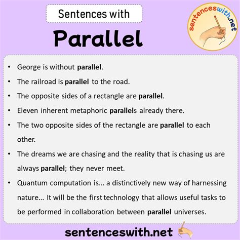 Sentences with Parallel, Sentences about Parallel - SentencesWith.Net