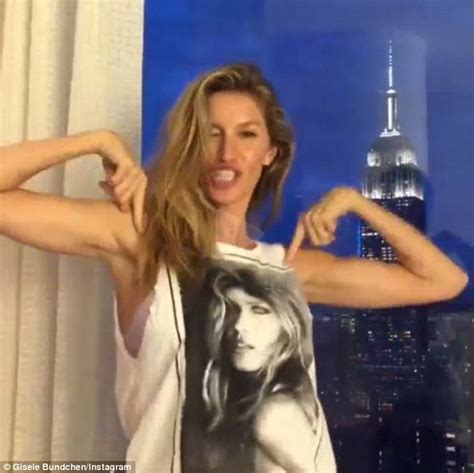 Gisele Bunchen Proudly Models One Of Her Honorary Retirement Tank Tops