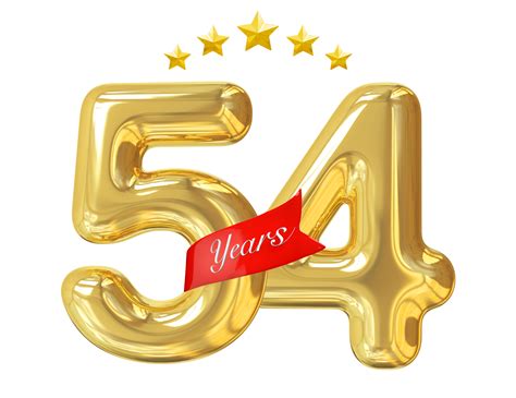54 Years Anniversary Golden 11287846 Png