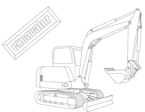 Coloriage Bulldozer Pelle Mécanique 141780 Transport Dessin à