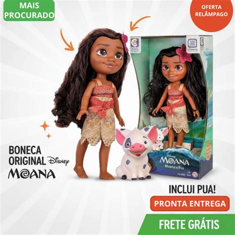Bonecas Menina 3 Anos - Boneca Moana com Pua Infantil Cotiplás – Brinquedo Menina +3 Anos ...