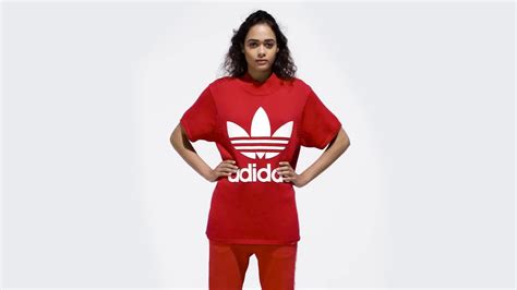 Adidas Originals Big Trefoil Tee Womens Radiant Red Youtube