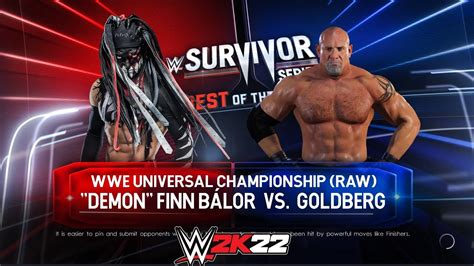 Wwe 2k22 Finn Bàlor Demon Vs Goldberg One On One Match Wwe