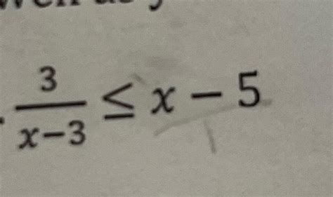 3x-3≤x-5 | Chegg.com