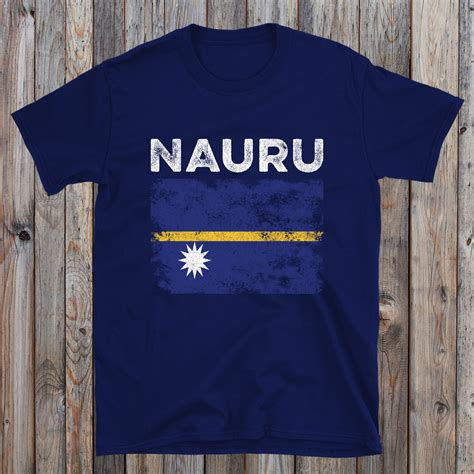 Nauru Flag Distressed Nauruan Flag T-shirt - Etsy