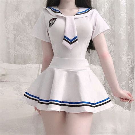 Women Sexy Lingerie College Uniforms Costumes Schoolgirl Cosplay Dress Sleepwear EBay