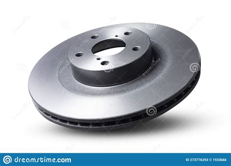 Disc Brake Isolated On White Background Car Spare Parts Repair Shop