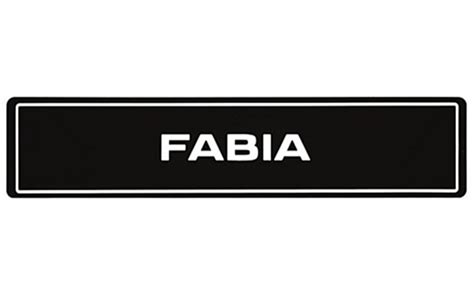 Car Plate Fabia Official Skoda Auto E Shop