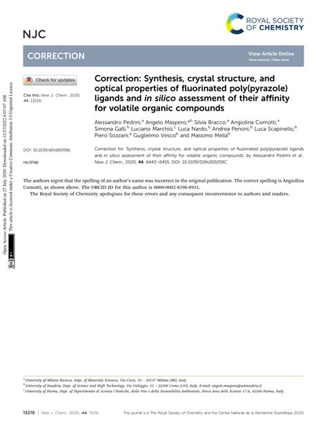 Pdf Correction Synthesis Crystal Structure And Optical Properties