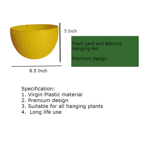 Decorative Hanging Pots Ratan Design
