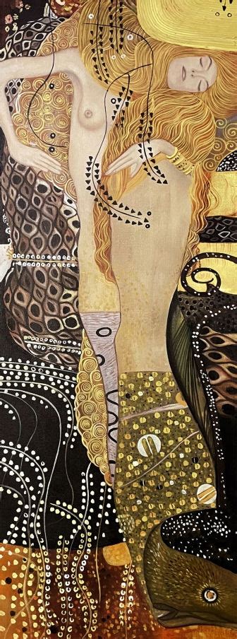 Obraz olejny Węże wodne Gustav Klimt Złota farba 12727992959 Allegro pl