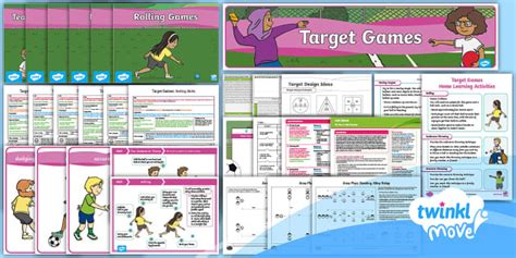 Twinkl Move PE - Year 2 Target Games: Unit Pack - Twinkl