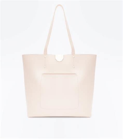 Nude Patch Pocket Tote Bag From New Look On Buttons