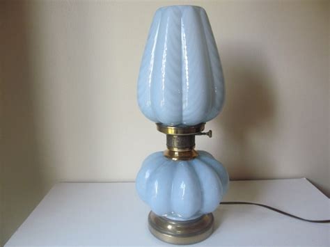 Fenton Melon Ribbed Hurricane Lamp
