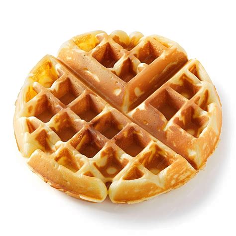 premium photo single waffle isolated  white background