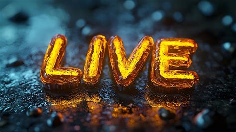 A Picture Of A Word Live On A Black Background With The Word Live