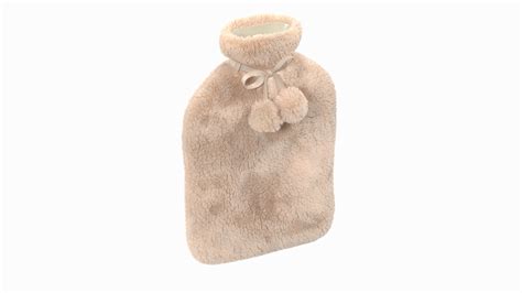 Hand Warmer Hot Water Bag White Fur D Model Turbosquid