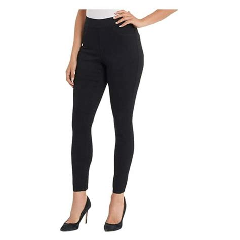 Nine West Womens Heidi Skinny Fit Yoga Stretch Pants Pull On Leggings Black Rinse 16
