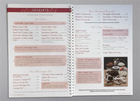 Menu Design For Greggs Restaurants Pekala Design