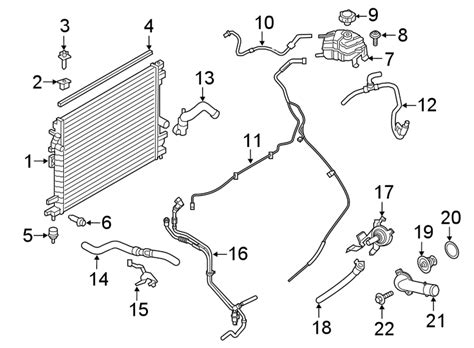 Ford Edge Engine Coolant Overflow Hose Liter F Gz C F Mid