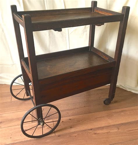 Vintage Wooden Drink And Food Trolley By Objectsudesire On Etsy Food