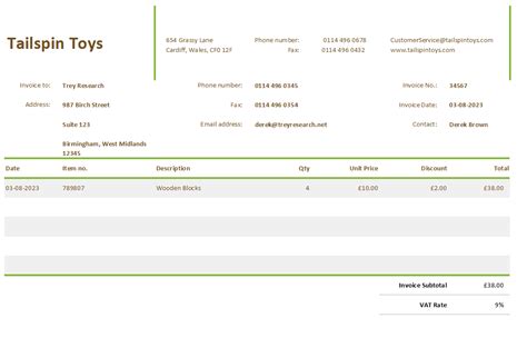 Download Free Commercial Invoice Template In In Excel Sheet