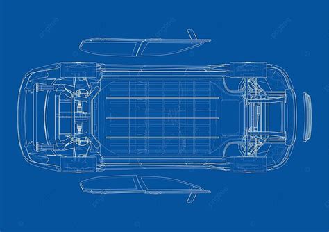 Assembling Electric Car Vector Sketch Electric Auto Vector Sketch