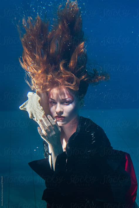 Woman Underwater Hair