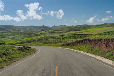 Landscape In The Middle Of The Peruvian Andes Stock Photo Image Of