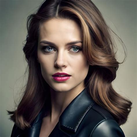 Premium Photo Portrait Of Gorgeous Female Brunette Model Posing