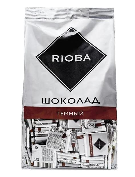 Шоколад RIOBA порционный темный 47,4% какао 800гр - купить с доставкой ...