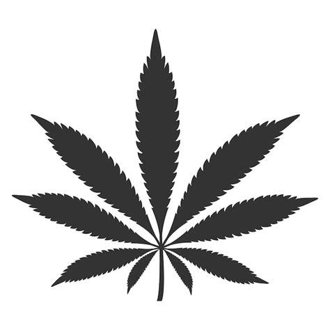 Premium Vector | Marijuana sheet silhouette hemp drug addiction vector illustration