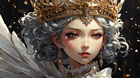 Premium Ai Image Anime Queen With A Crown