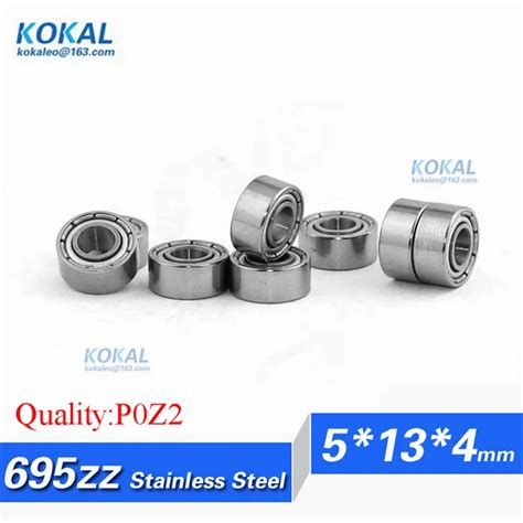 [S695ZZ P2]Free Shipping 10pcs stainless steel 1080095ZZ S695 2Z S695 ...