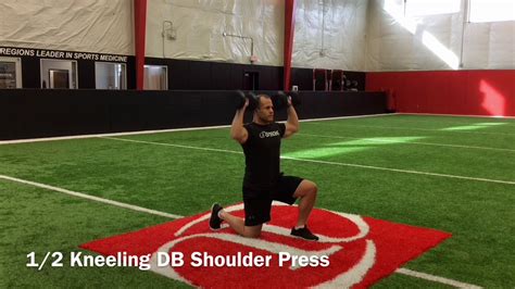 Half Kneeling Db Shoulder Press Youtube