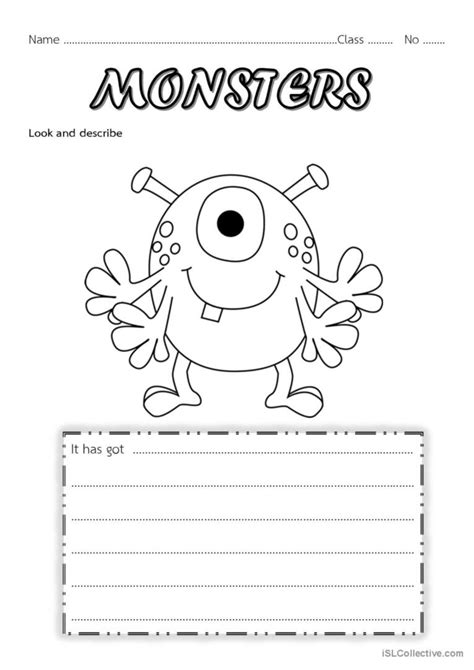 Printable Monster Body Parts