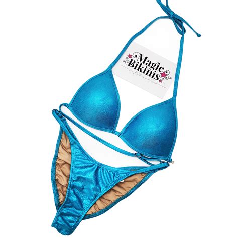 NPC IFBB Pro League Fit Model Bikini No 211 Shiny Turquoise Magic Bikinis Custom