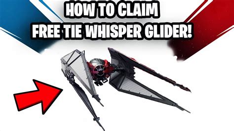 How To Claim Free Tie Whisper Glider On Fortnite Fortnite Star Wars