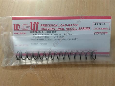 Wolff For Heckler And Koch Handk Usp 45 Acp Recoil And Firing Pin Spring