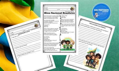 Atividades Sobre O Hino Nacional Brasileiro - Hino Nacional Brasileiro - SOS Professor Atividades - 5º ano