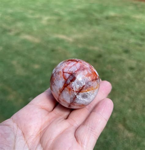 Red Hematoid Fire Quartz Sphere 45mm Red Hematoid Quartz Etsy