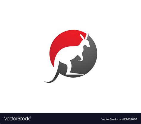 Kangaroo symbol Royalty Free Vector Image - VectorStock