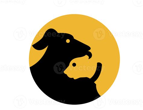 silhueta de cachorro e gato 13761341 PNG