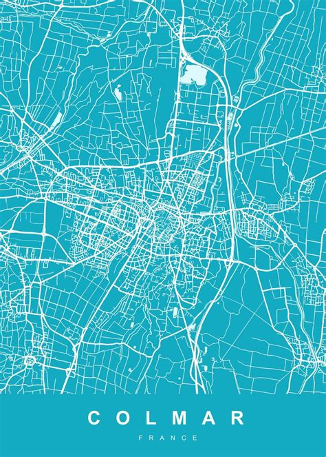 map colmar france poster  urbanmaps displate