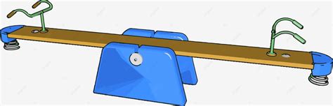 A Seesaw Toy Vector Or Color Illustration Long Pivot Vector Vector