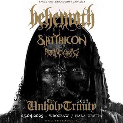 The Unholy Trinity Tour 2025: Behemoth, Satyricon i Rotting Christ