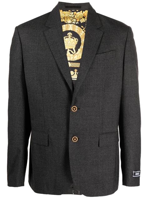 Versace Medusa Saddle Single Breasted Blazer Farfetch