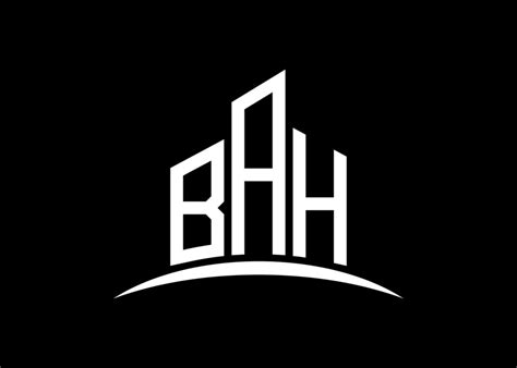 premium vector letter bah building vector monogram logo design